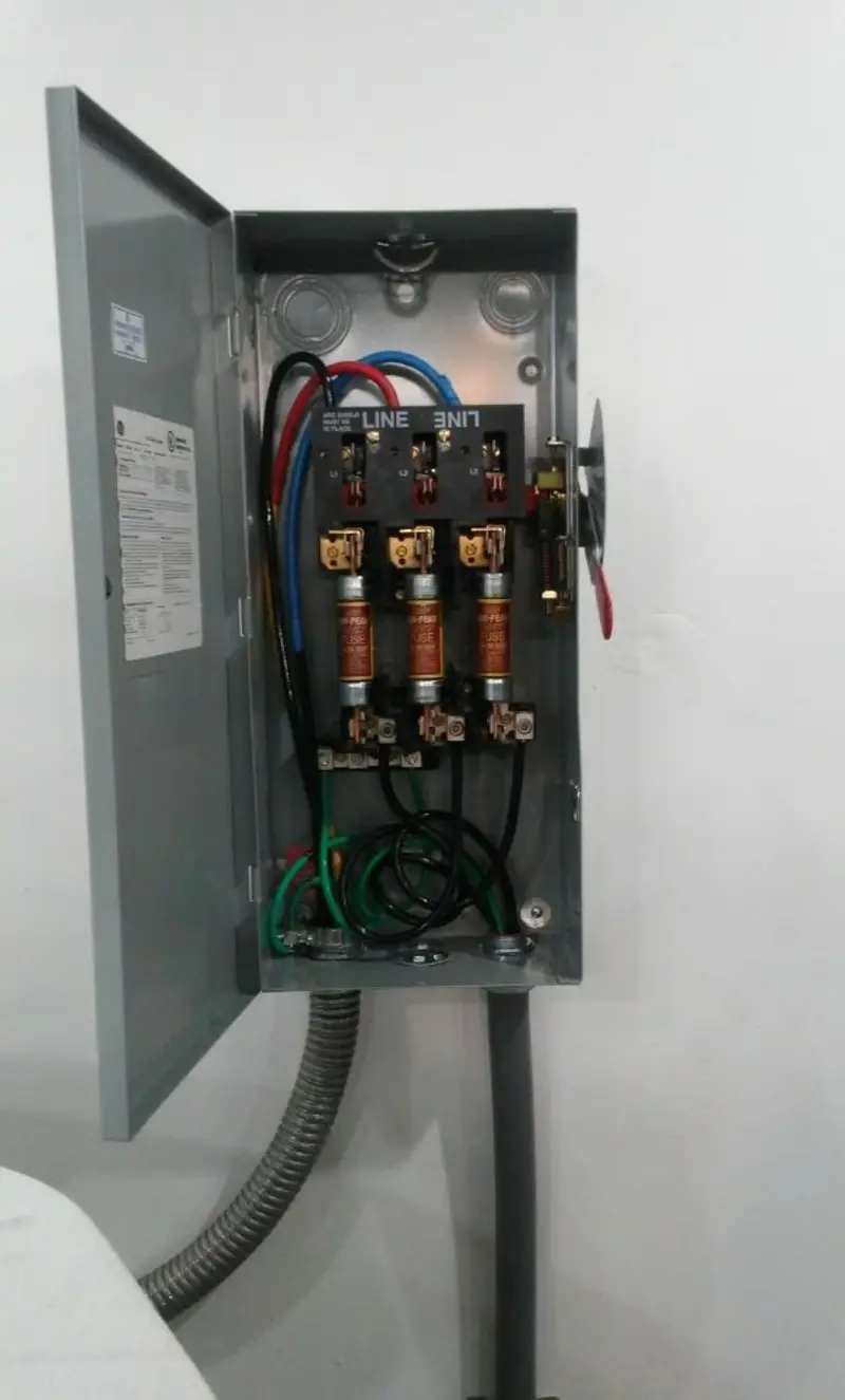 Three-phase disconnect switch installed for Electrical Wiring & Rewiring in Oakfield